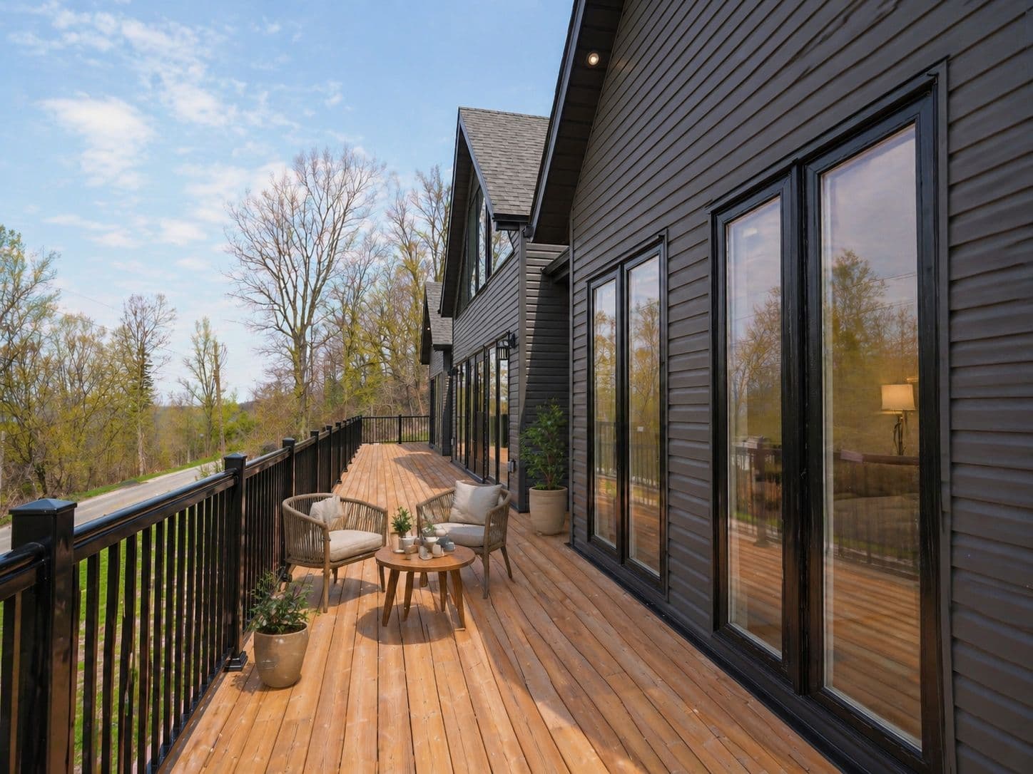 Upper terrace overlooking the front yard